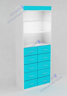 Витрина для очков с 10-яю выдвижными ящиками